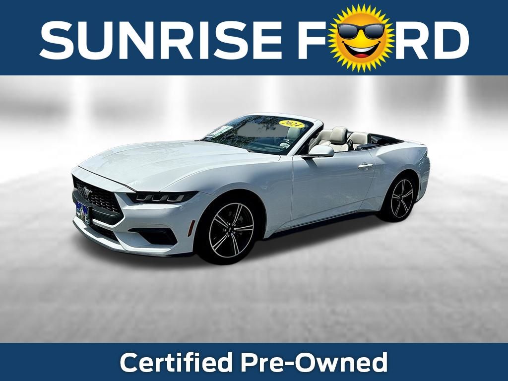 Oxford White 2024 Ford Mustang Convertible Rear-Wheel Drive Automatic