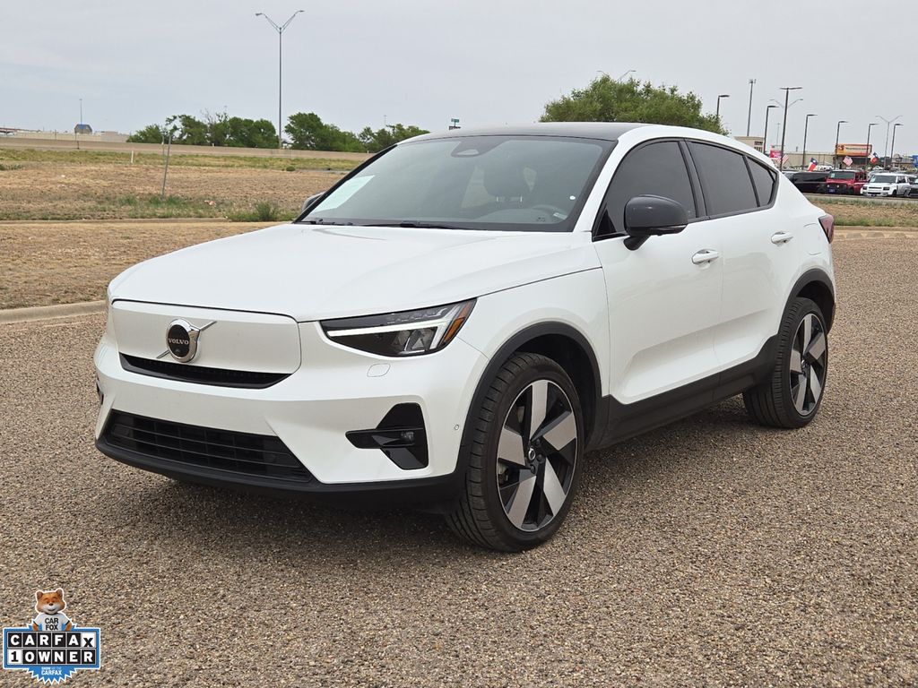 Crystal White 2023 Volvo C40 Recharge Twin Ultimate eAWD SUV / Crossover All-Wheel Drive 1-Speed Automatic