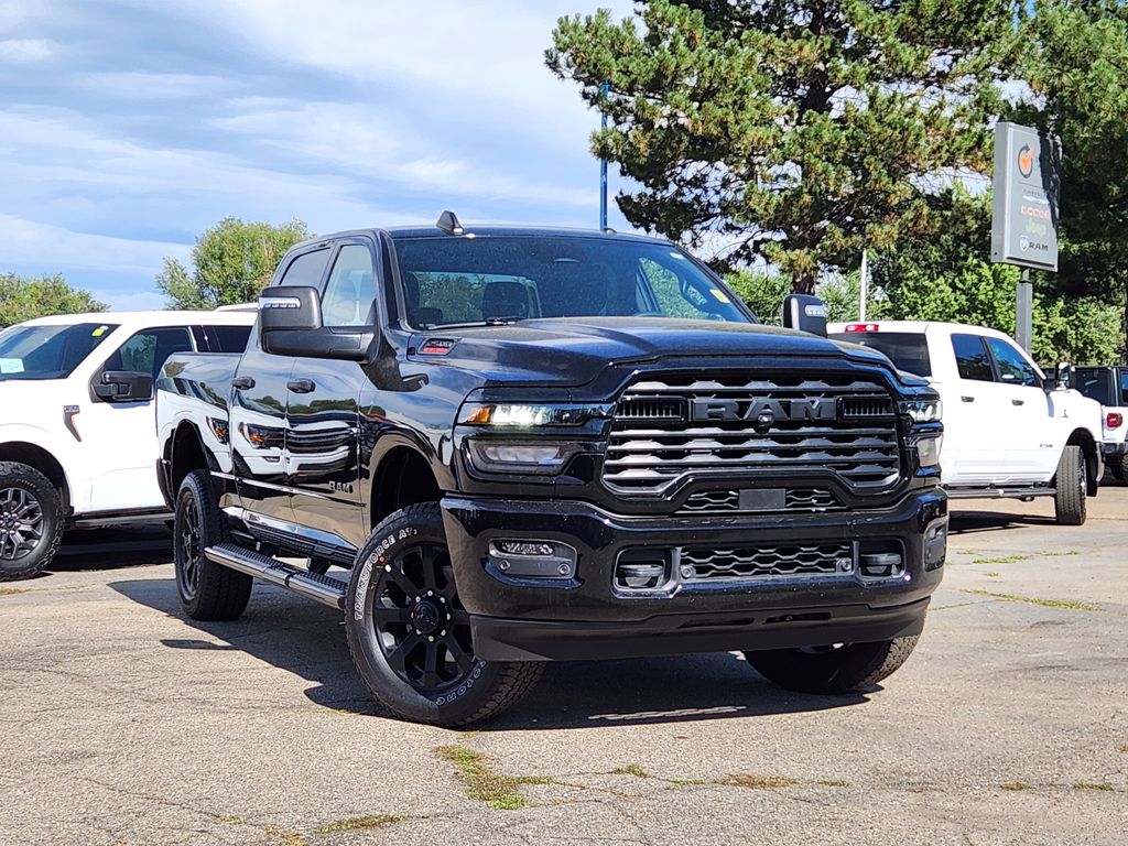 Diamond Black Crystal Pearlcoat 2025 RAM 2500 Pickup Truck Four-Wheel Drive 8-Speed Automatic