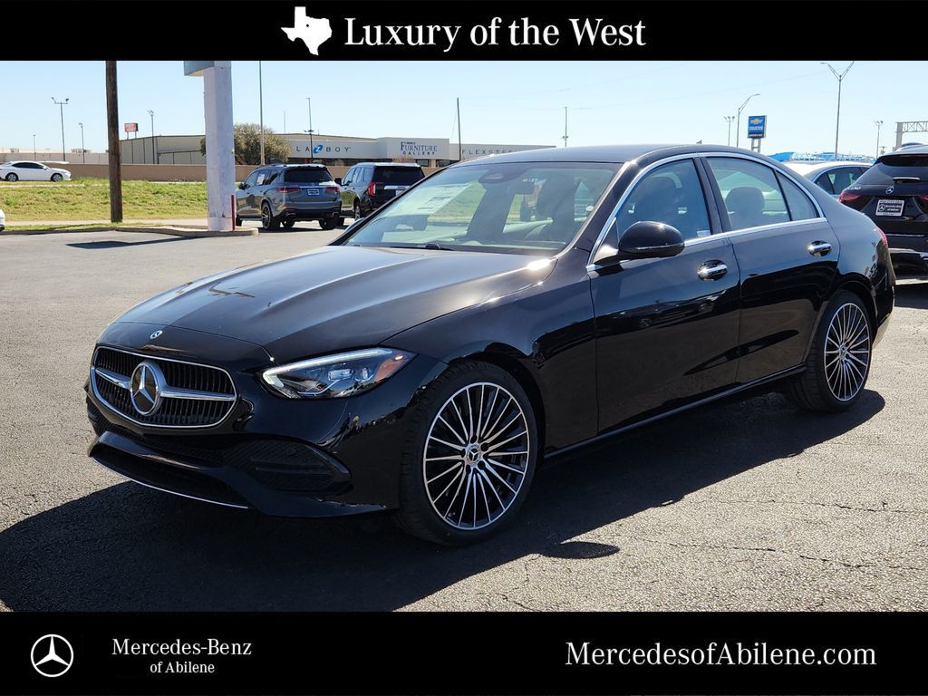 Black 2026 Mercedes-Benz C-Class C 300 RWD Sedan Rear-Wheel Drive 9-Speed Automatic