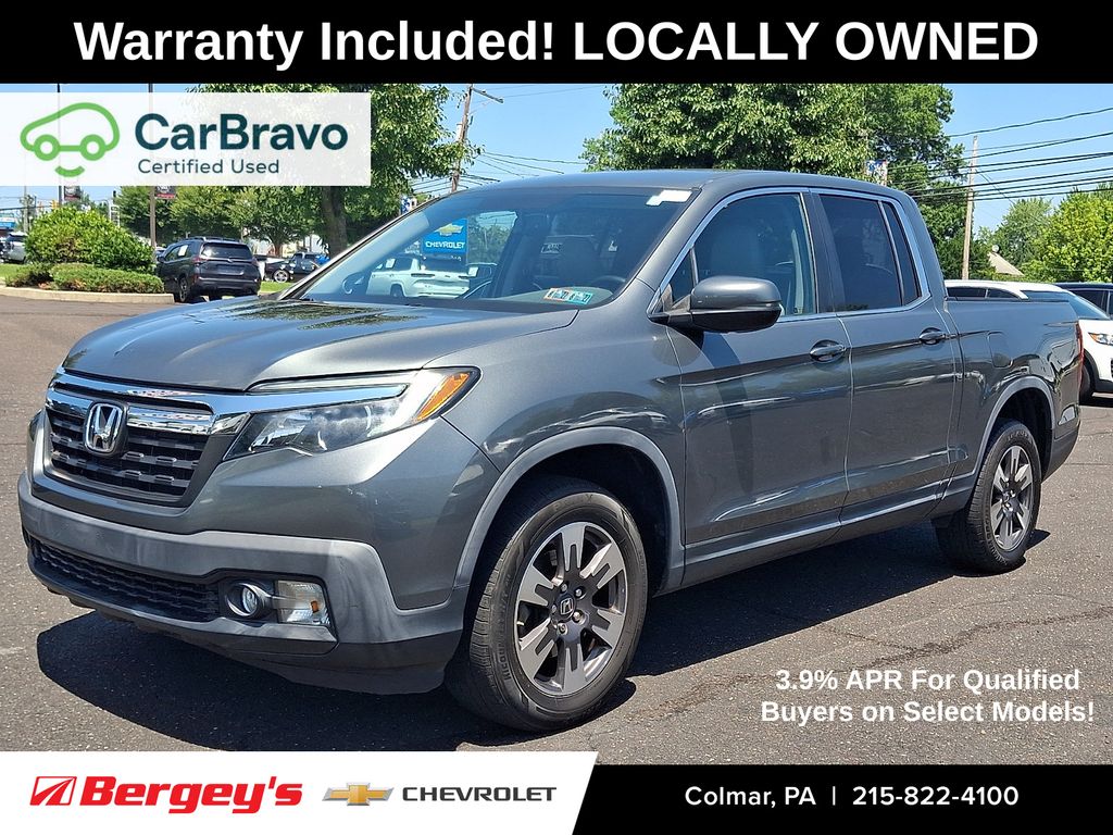 Gray 2017 Honda Ridgeline Pickup Truck All-Wheel Drive 6-Speed Automatic