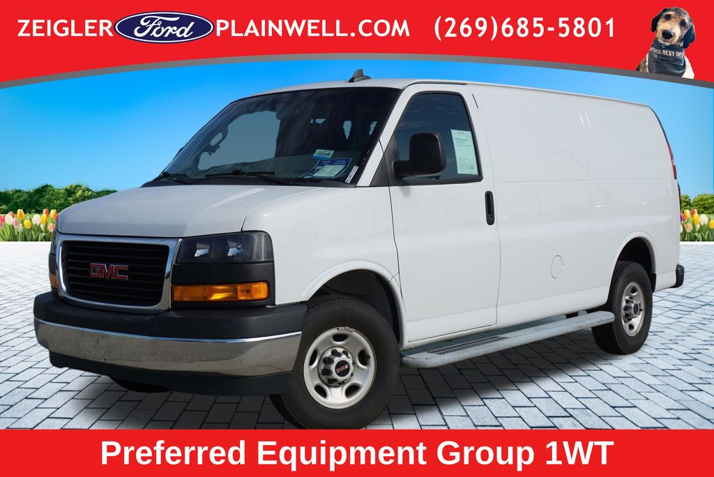 Summit White 2022 GMC Savana Cargo Van Rear-Wheel Drive 8-Speed Automatic Overdrive