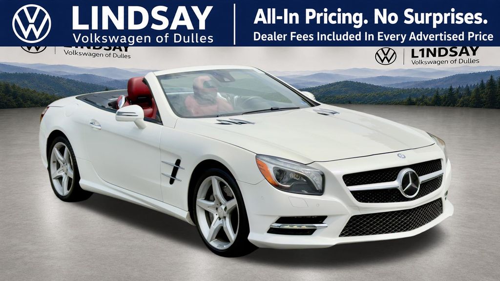 Diamond White Metallic 2014 Mercedes-Benz SL-Class Convertible Rear-Wheel Drive 7-Speed Automatic