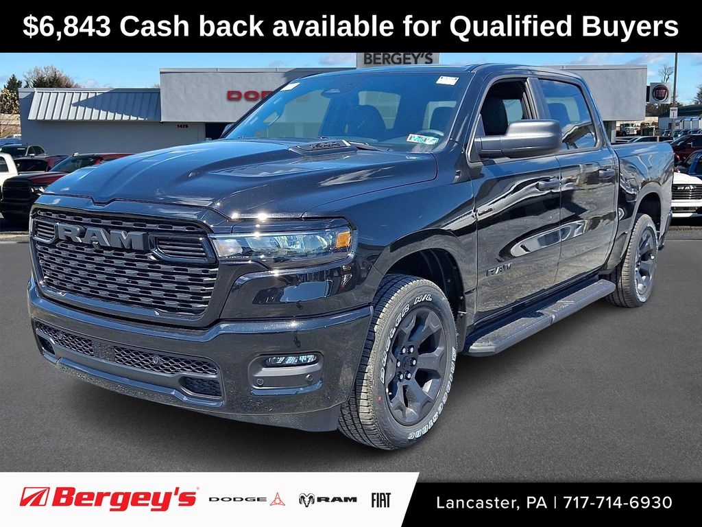 Diamond Black Crystal Pearlcoat 2026 RAM 1500 Pickup Truck Four-Wheel Drive 8-Speed Automatic
