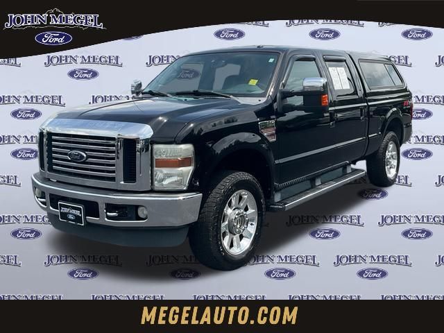 Black 2010 Ford F-250 Super Duty Lariat Crew Cab 4WD Pickup Truck Four-Wheel Drive 5-Speed Automatic Overdrive