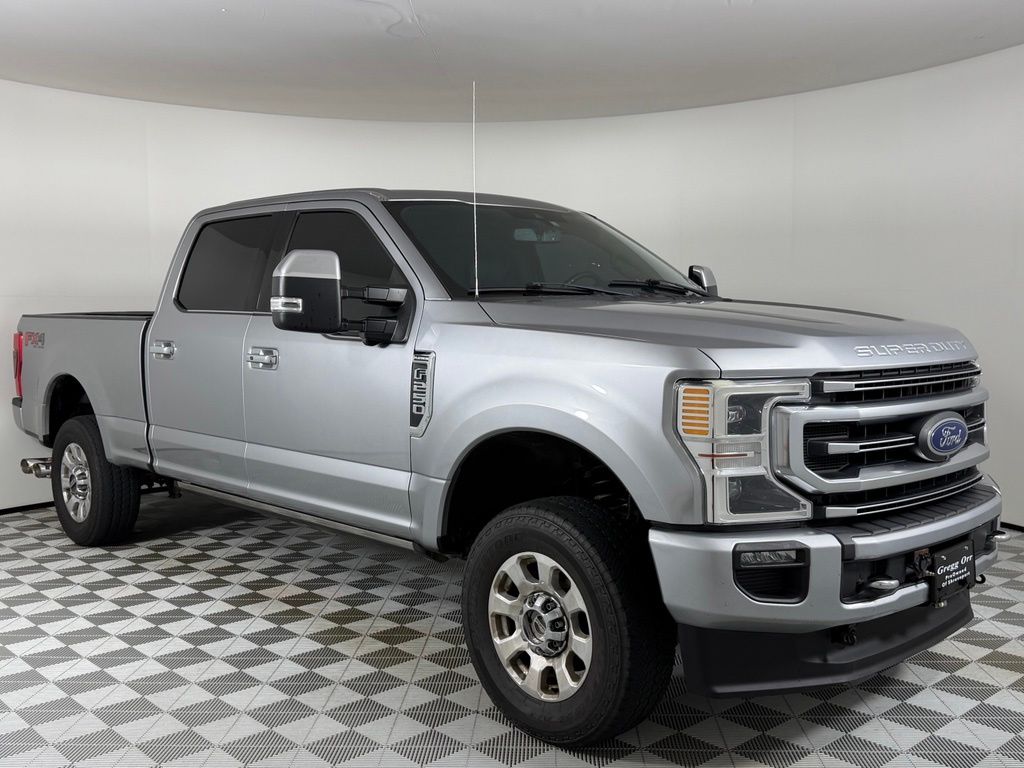Iconic Silver Metallic 2020 Ford F-250 Super Duty Pickup Truck Four-Wheel Drive Automatic