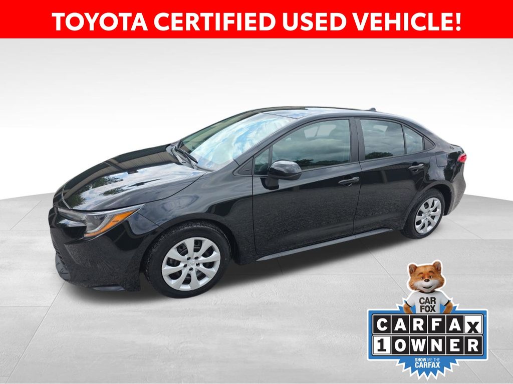 Midnight Black Metallic 2024 Toyota Corolla LE FWD Sedan Front-Wheel Drive Continuously Variable Transmission