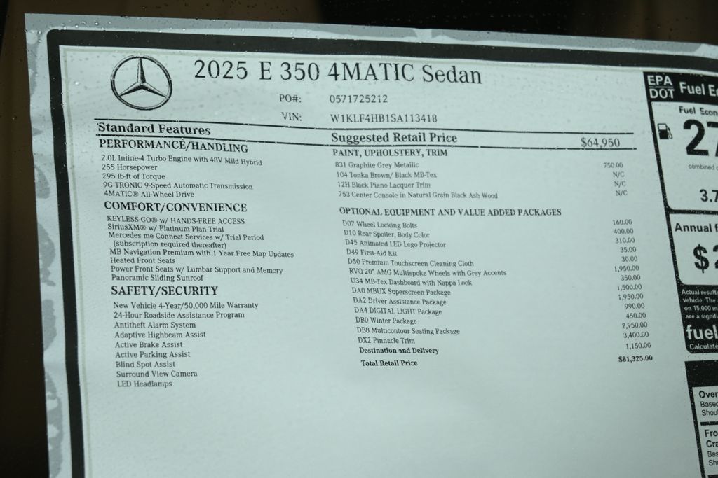 2025 Mercedes-Benz E-Class E 350 27