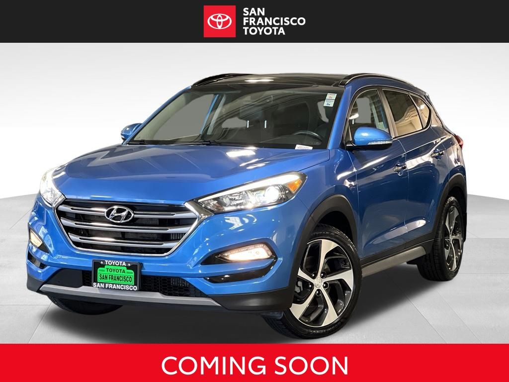 Caribbean Blue 2018 Hyundai Tucson SUV / Crossover All-Wheel Drive 7-Speed Automatic