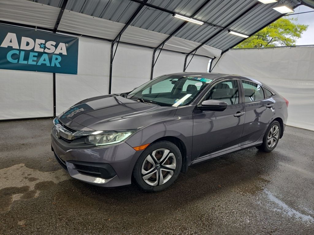 Polished Metal Metallic 2017 Honda Civic LX Sedan Front-Wheel Drive Continuously Variable Transmission
