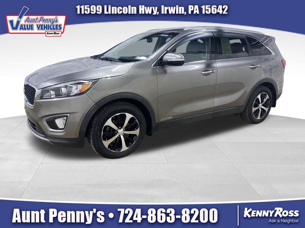 Titanium Silver 2016 Kia Sorento EX V6 AWD SUV / Crossover All-Wheel Drive 6-Speed Automatic