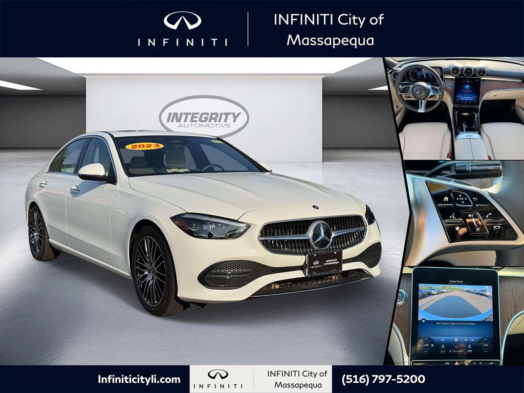 Polar White 2023 Mercedes-Benz C-Class C 300 4MATIC Sedan All-Wheel Drive 9-Speed Automatic