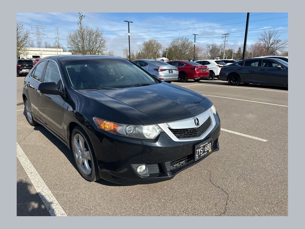 Crystal Black Pearl 2009 Acura TSX Sedan FWD with Technology Package Sedan Front-Wheel Drive 5-Speed Automatic