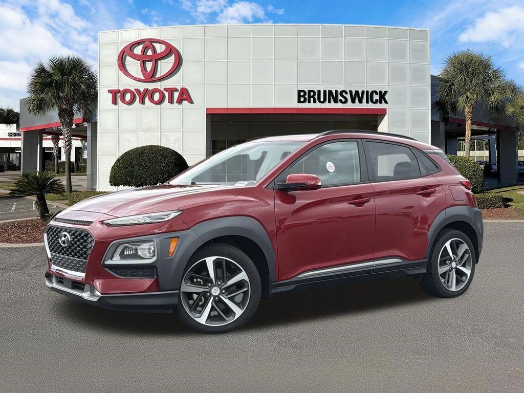 Pulse Red 2021 Hyundai Kona SUV / Crossover All-Wheel Drive 7-Speed Automatic