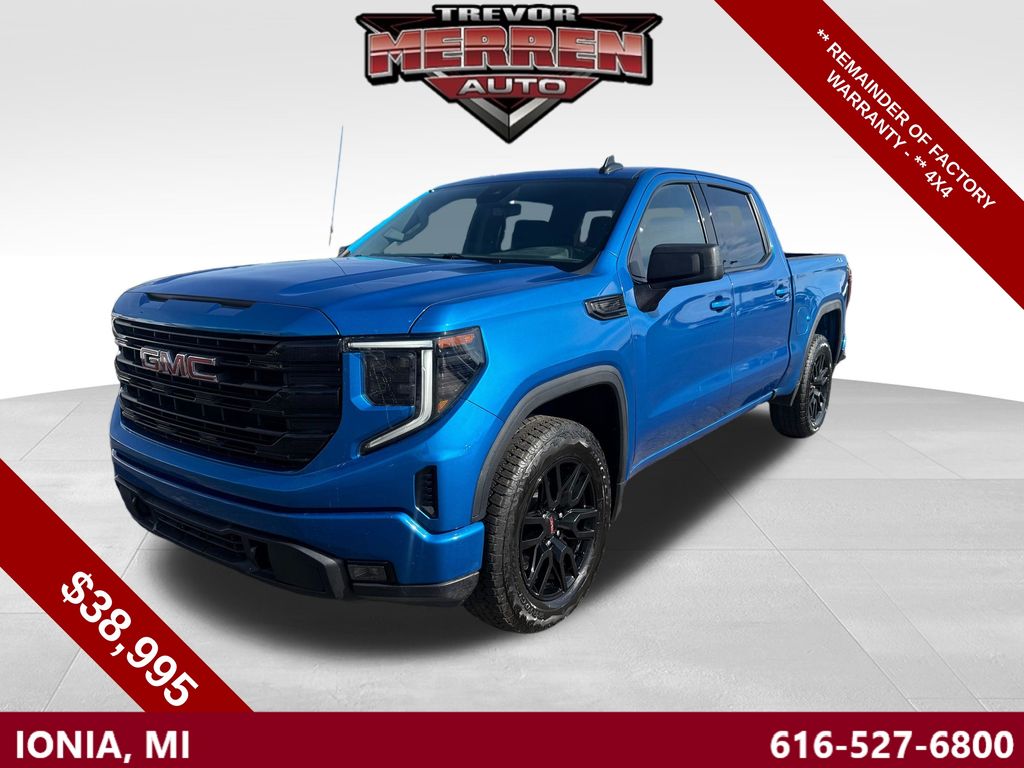 Dynamic Blue Metallic 2024 GMC Sierra 1500 Elevation Standard Crew Cab 4WD Pickup Truck Four-Wheel Drive 8-Speed Automatic