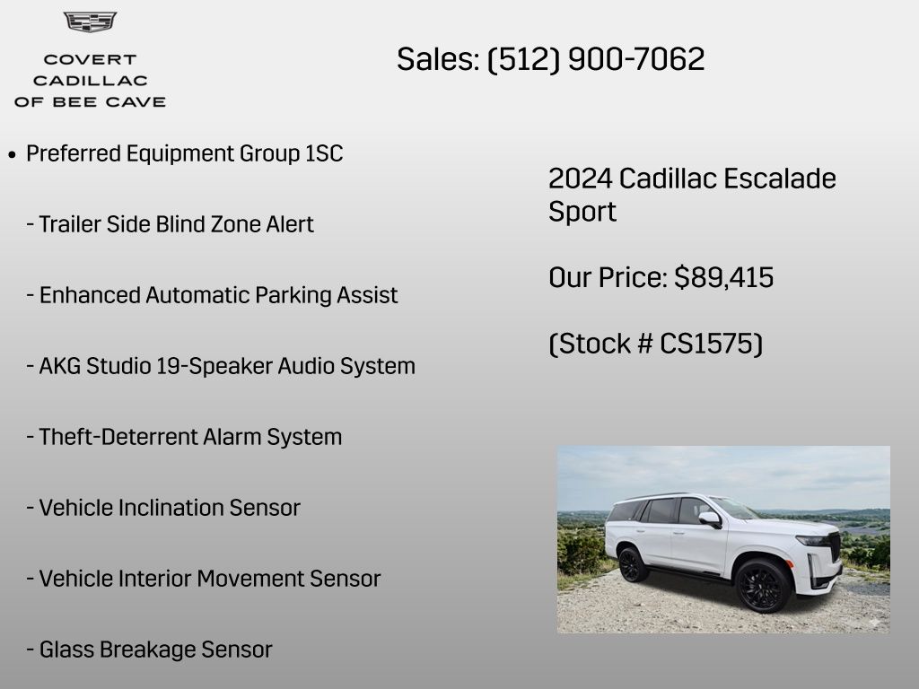 Used Car 2024 Cadillac Escalade  Sport For Sale Under $90,000 In Austin, Texas