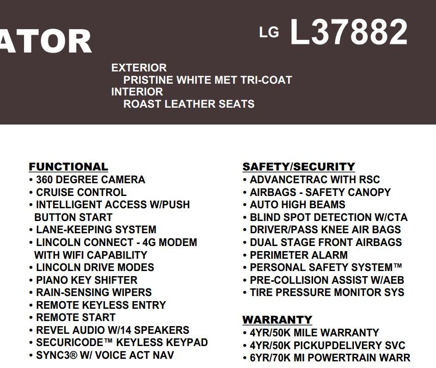 2020 Lincoln Aviator Reserve photo