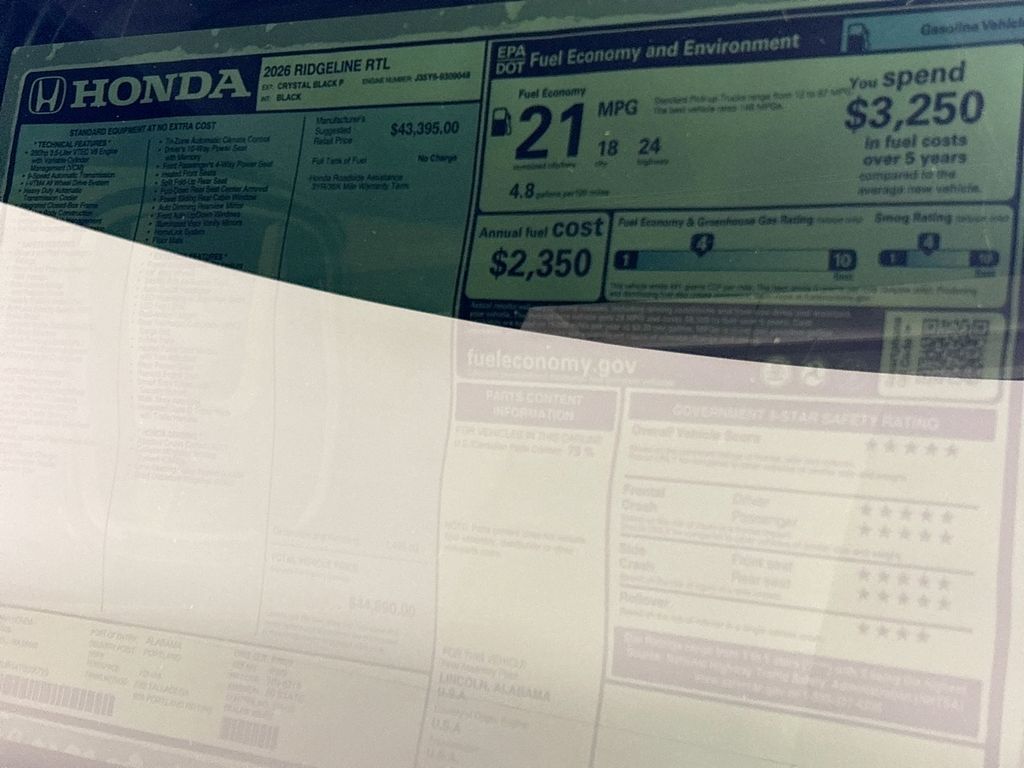 2026 Honda Ridgeline RTL