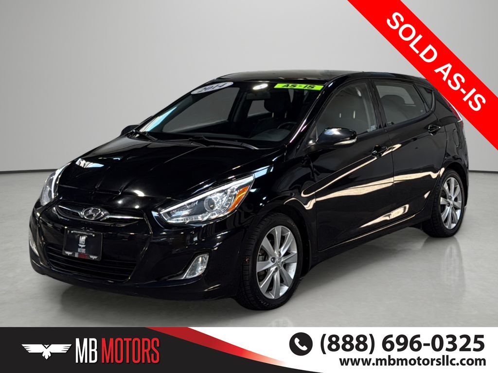 Ultra Black Pearl 2014 Hyundai Accent Hatchback Front-Wheel Drive 6-Speed Automatic Overdrive