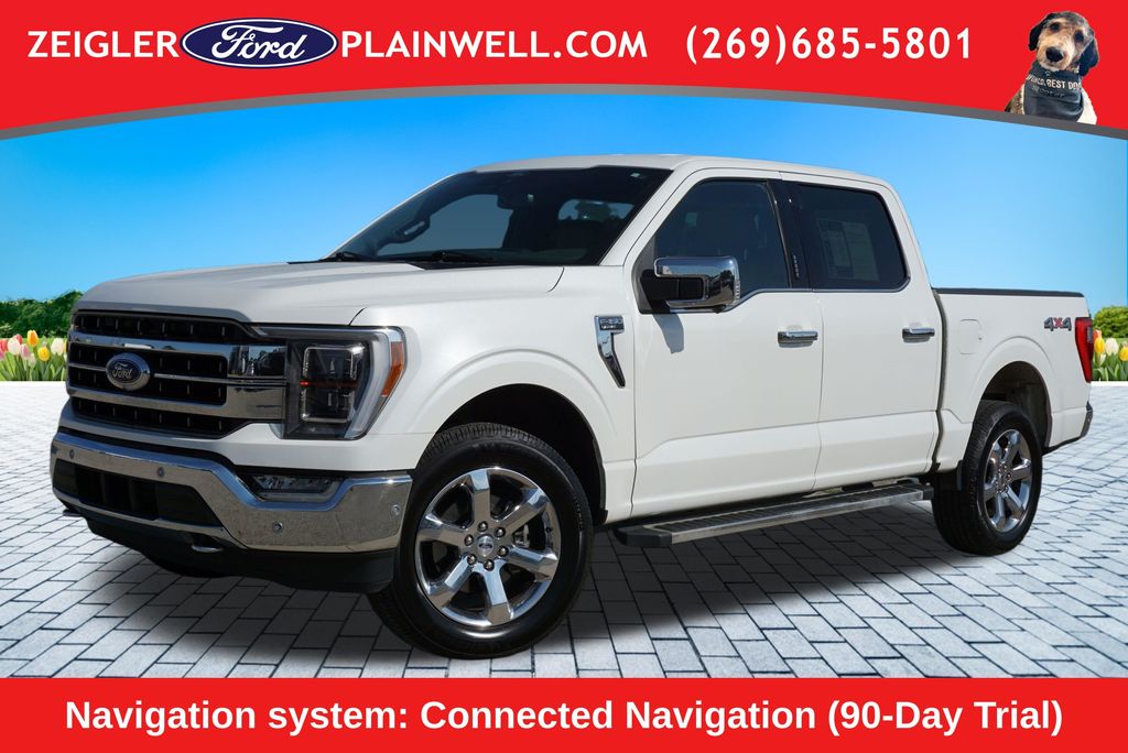 White Metallic 2021 Ford F-150 Pickup Truck Four-Wheel Drive Automatic