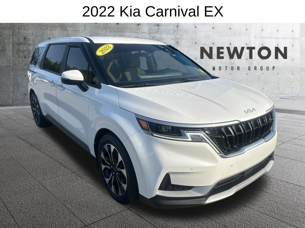Snow White Pearl 2022 Kia Carnival Minivan Front-Wheel Drive 8-Speed Automatic