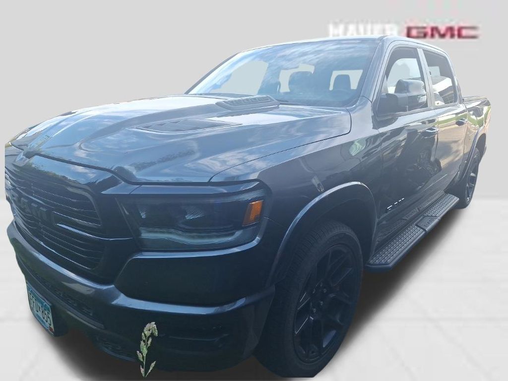 Gray (Granite Crystal Metallic Clearcoat) 2021 RAM 1500 Laramie Crew Cab 4WD Pickup Truck Four-Wheel Drive 8-Speed Automatic