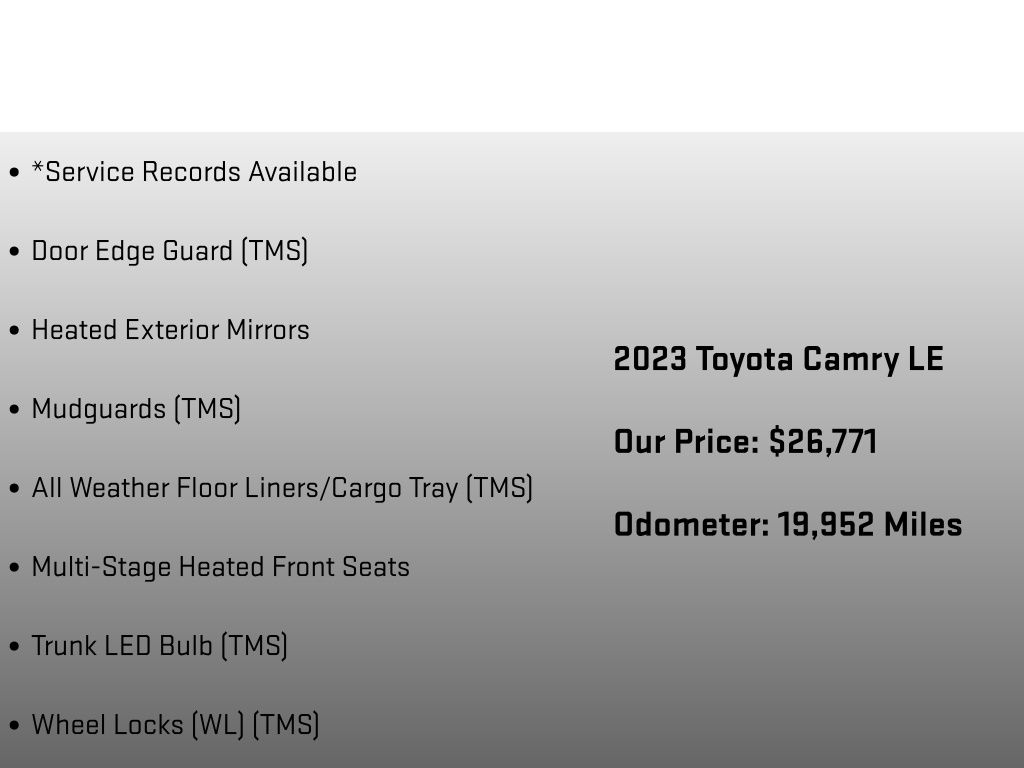 2023 Toyota Camry LE Silver at Audi Porsche Sewickley