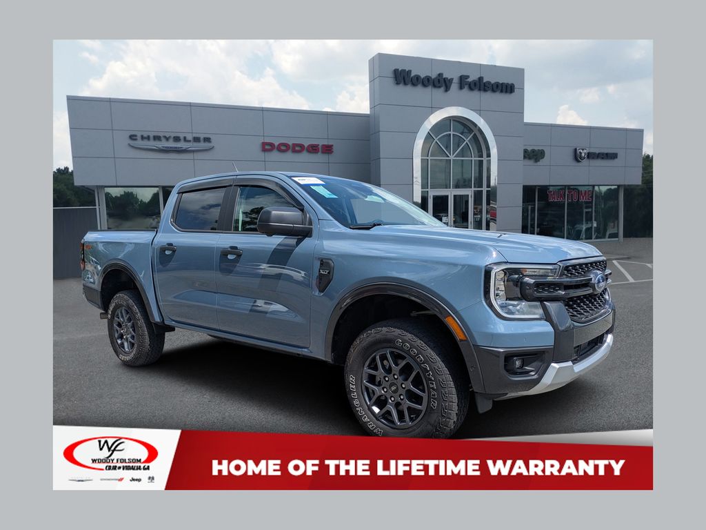 Blue (Azure Gray Metallic) 2024 Ford Ranger Pickup Truck Four-Wheel Drive Automatic