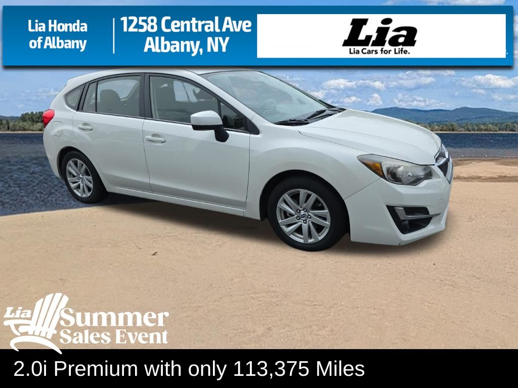 Crystal White Pearl 2015 Subaru Impreza Hatchback All-Wheel Drive Continuously Variable Transmission