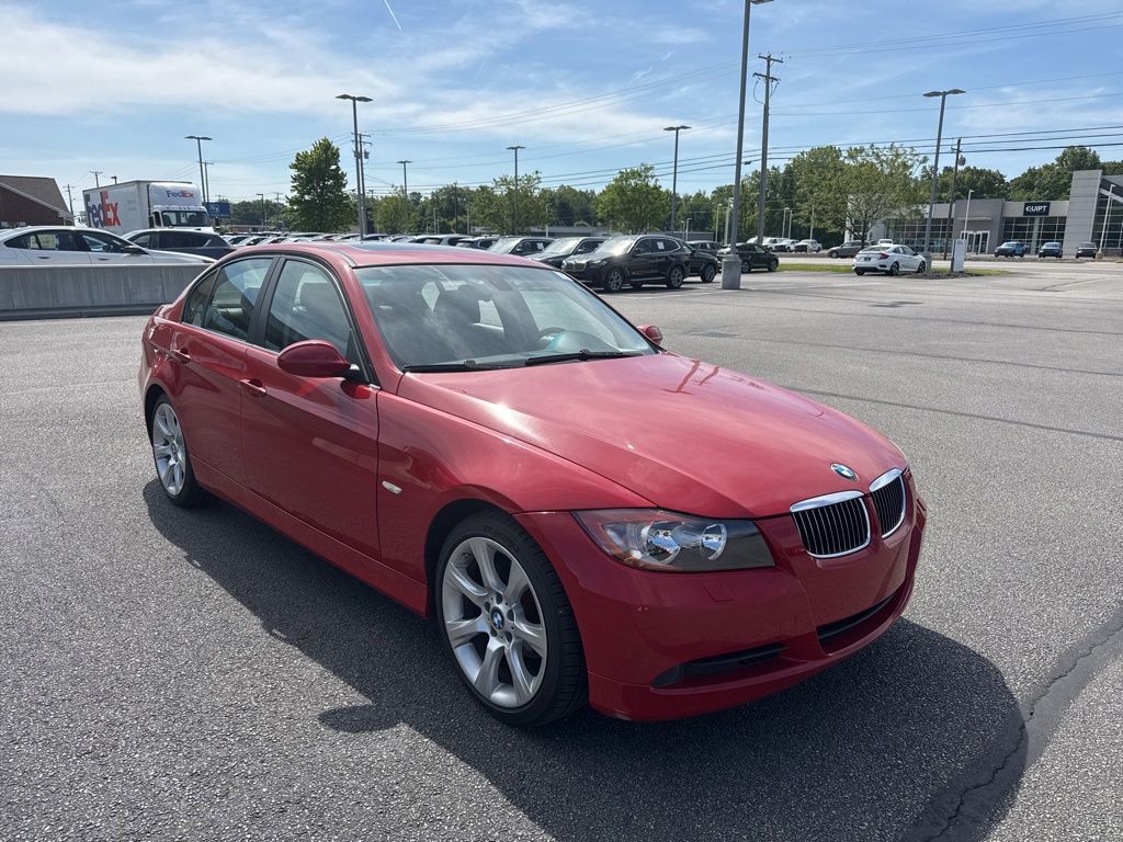Red 2007 BMW 3 Series 328xi Sedan AWD Sedan All-Wheel Drive 6-Speed Manual