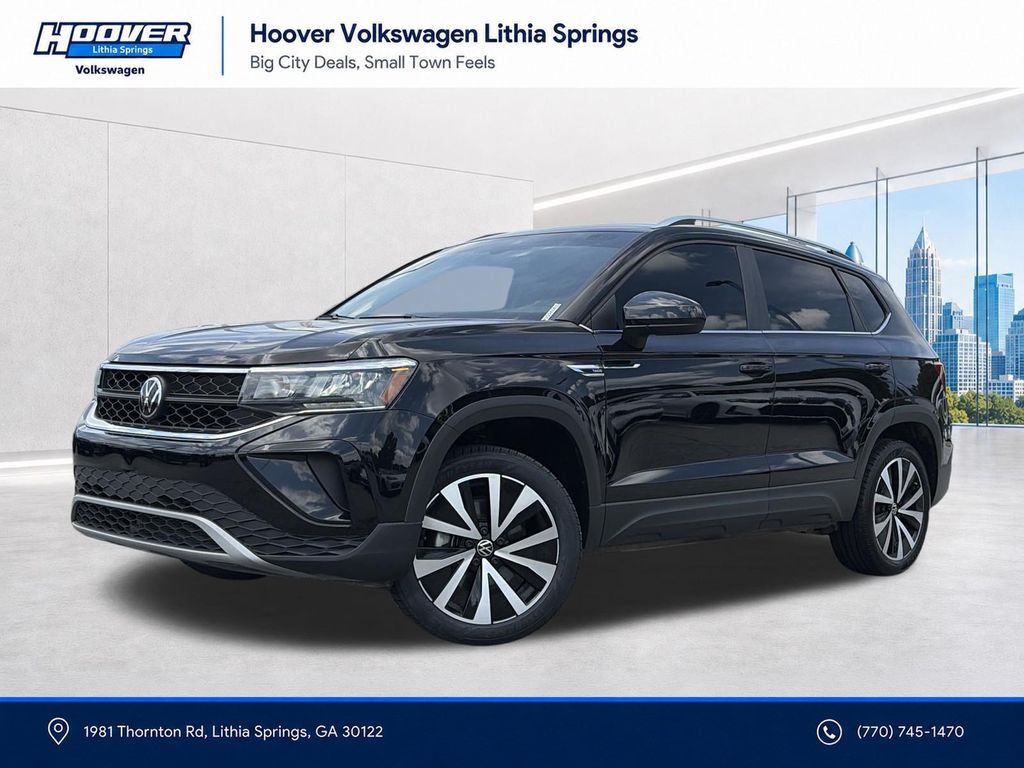 Deep Black 2024 Volkswagen Taos SUV / Crossover Front-Wheel Drive 8-Speed Automatic