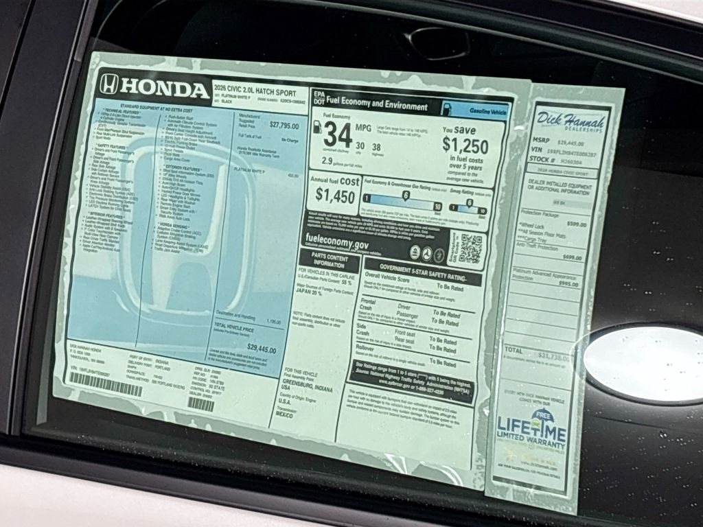 2026 Honda Civic Sport