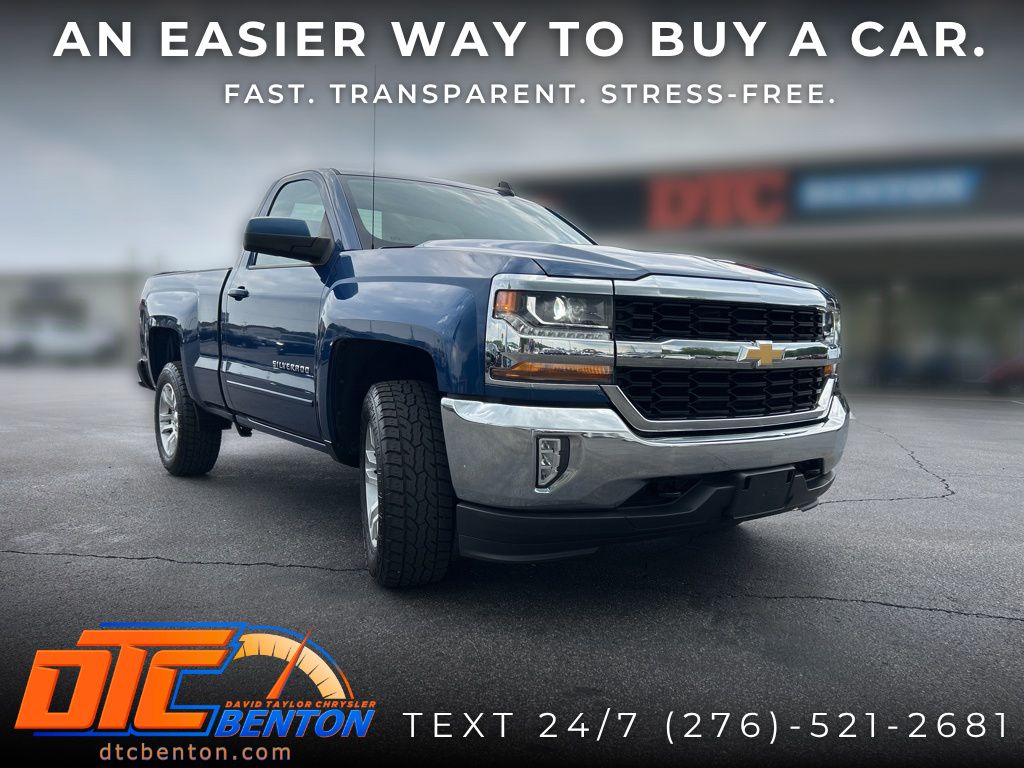Deep Ocean Blue Metallic 2018 Chevrolet Silverado 1500 Pickup Truck Four-Wheel Drive 6-Speed Automatic Overdrive