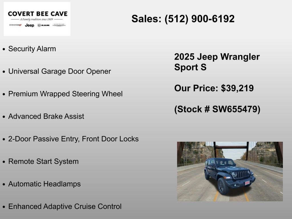 New Car 2025 Jeep Wrangler  For Sale Under $40,000 In Austin, Texas