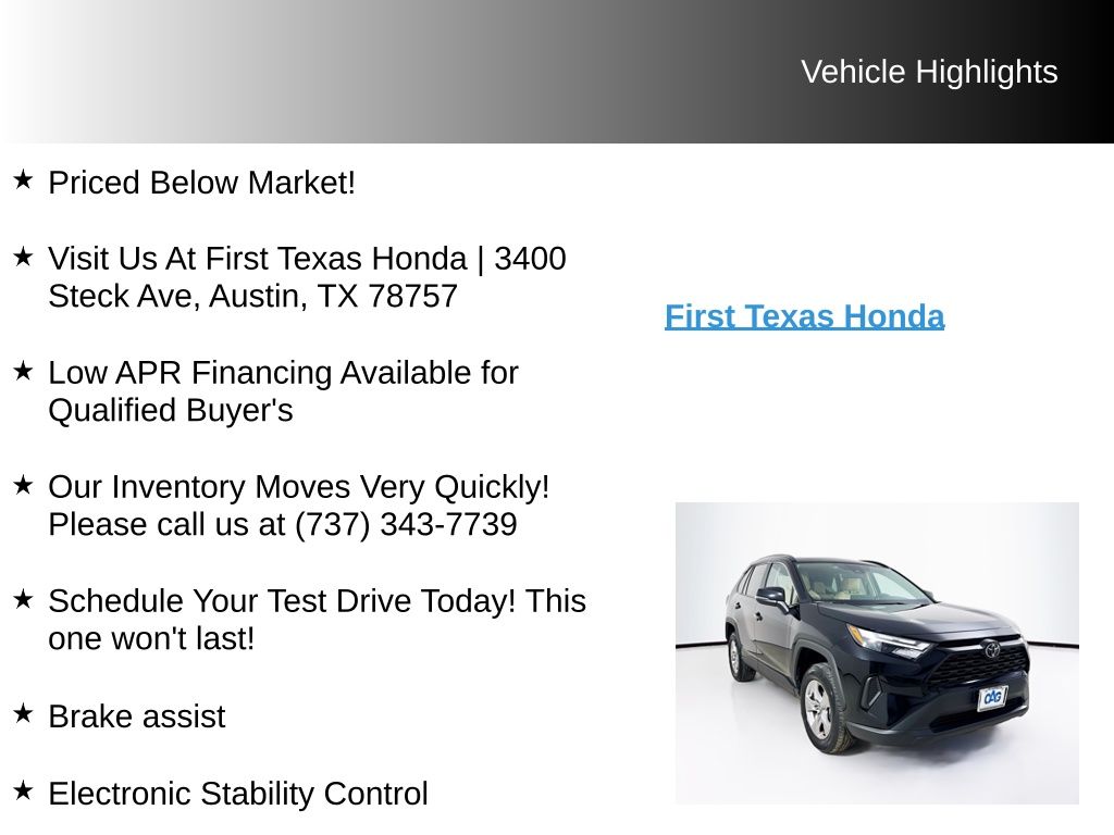 Used Car 2025 Toyota Rav4  Xle For Sale Under $35,000 In Austin, Texas