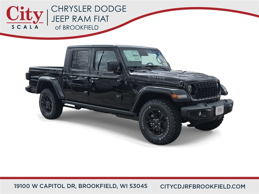 Black Clearcoat 2026 Jeep Gladiator Pickup Truck Four-Wheel Drive 8-Speed Automatic