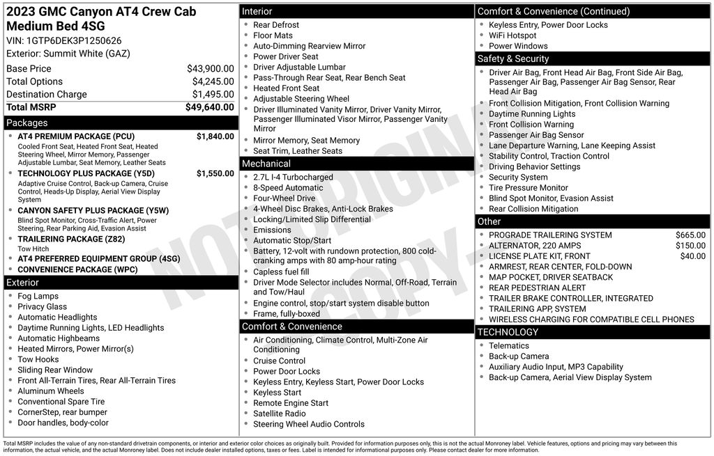 2023 GMC Canyon 4WD Crew Cab Short Box AT4