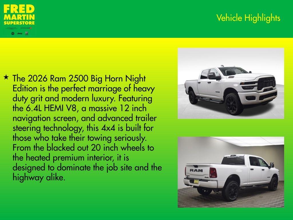 new 2026 Ram 2500 car, priced at $57,767