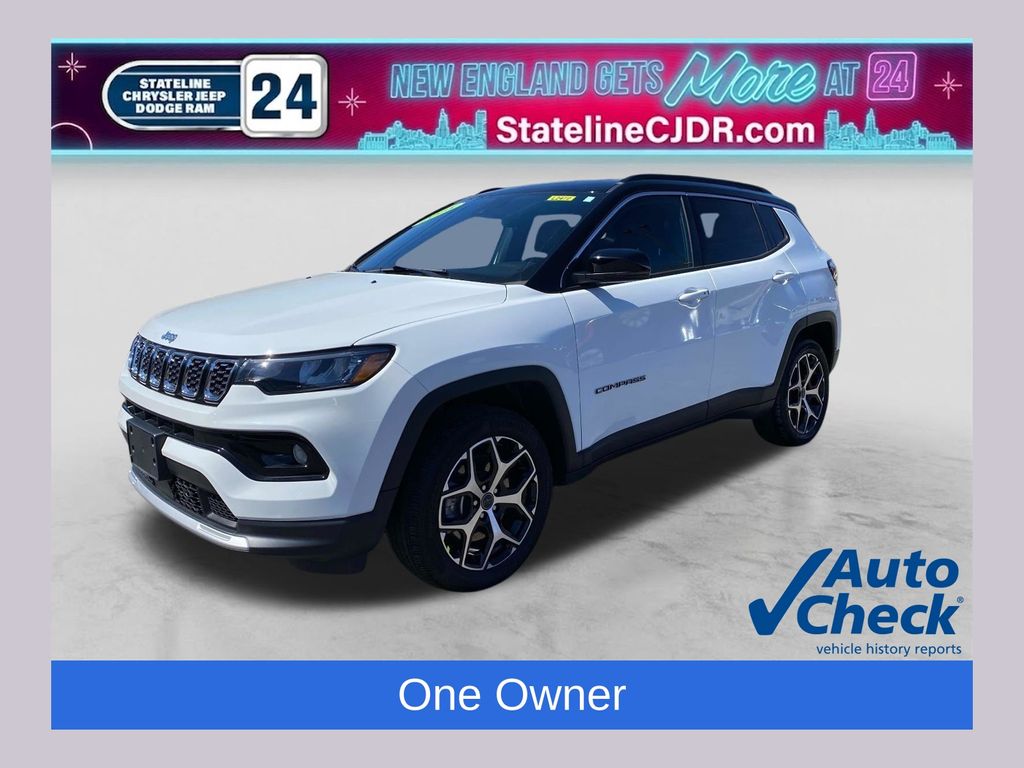Bright White Clearcoat 2025 Jeep Compass Limited 4WD SUV / Crossover Four-Wheel Drive 8-Speed Automatic