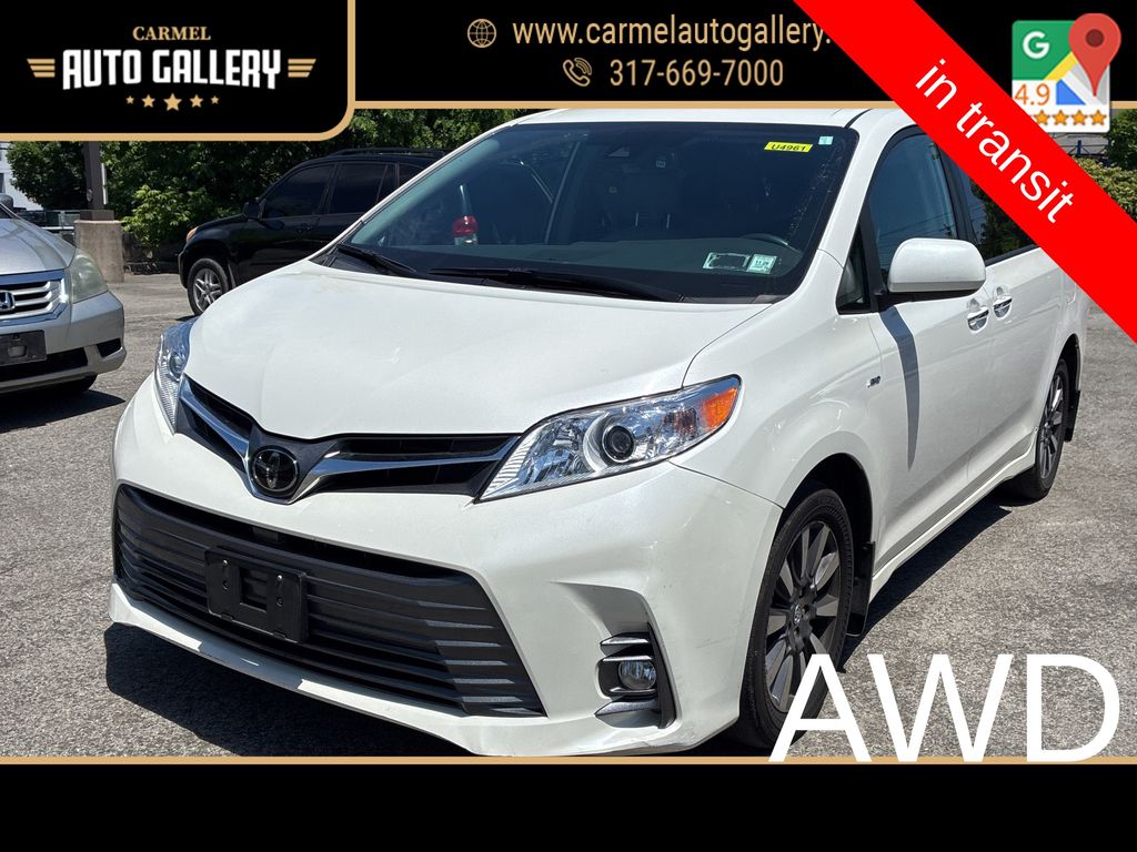 White (Blizzard Pearl) 2019 Toyota Sienna Minivan All-Wheel Drive 8-Speed Automatic