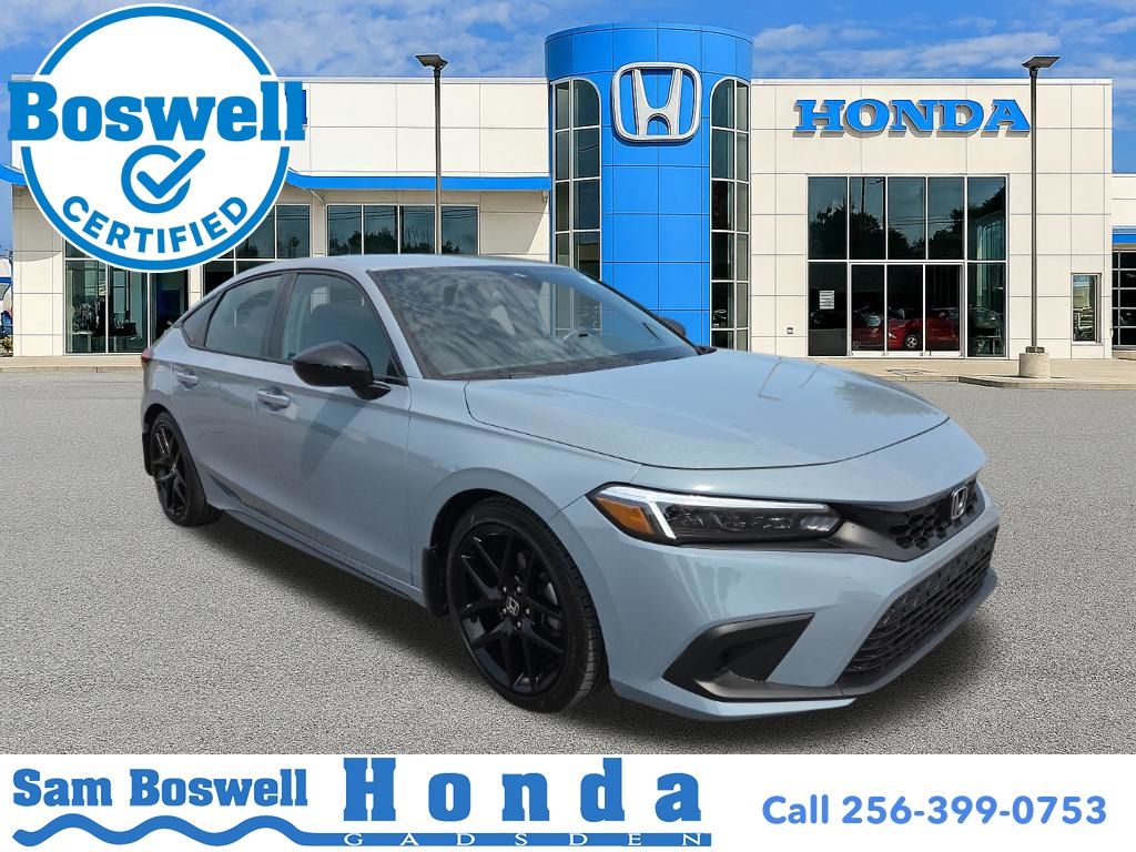 Sonic Gray Pearl 2022 Honda Civic Hatchback Hatchback Front-Wheel Drive Continuously Variable Transmission