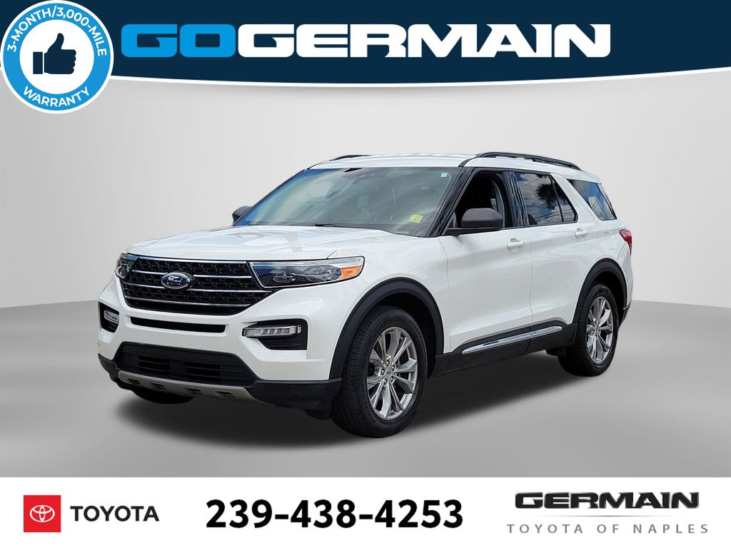 White Metallic 2022 Ford Explorer XLT RWD SUV / Crossover Rear-Wheel Drive Automatic