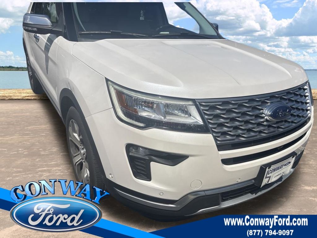 White Platinum Clearcoat Metallic 2018 Ford Explorer SUV / Crossover All-Wheel Drive 6-Speed Automatic
