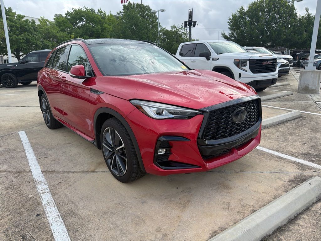 Red 2024 INFINITI QX50 Sport AWD SUV / Crossover All-Wheel Drive Continuously Variable Transmission