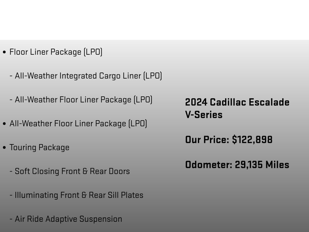 2024 Cadillac Escalade V-Series Black at Carlisle Cadillac Buick GMC