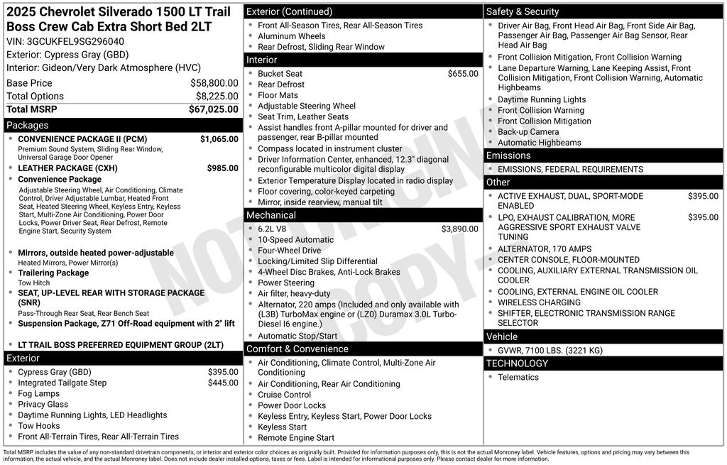 2025 Chevrolet Silverado 1500 LT Trail Boss photo