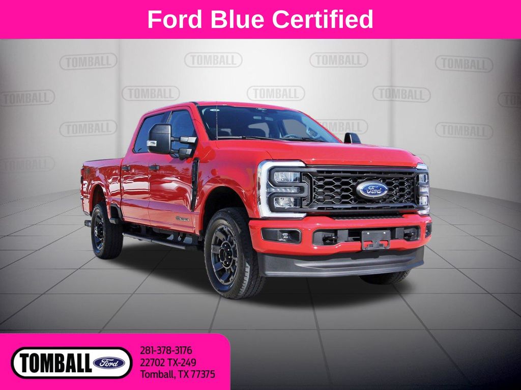 Race Red 2024 Ford F-250 Super Duty Pickup Truck Four-Wheel Drive Automatic
