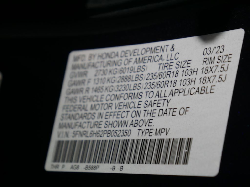 Thumbnail: 2023 Honda Odyssey - 29