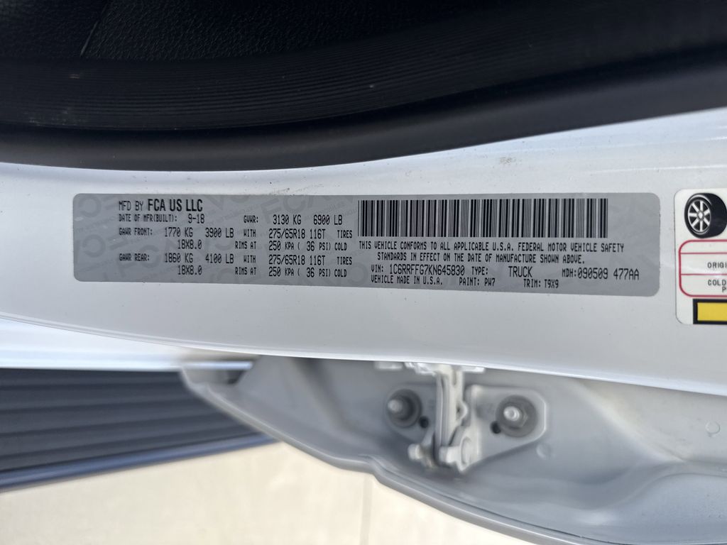 2019 Ram 1500 Big Horn/Lone Star White at Emmons Autoplex