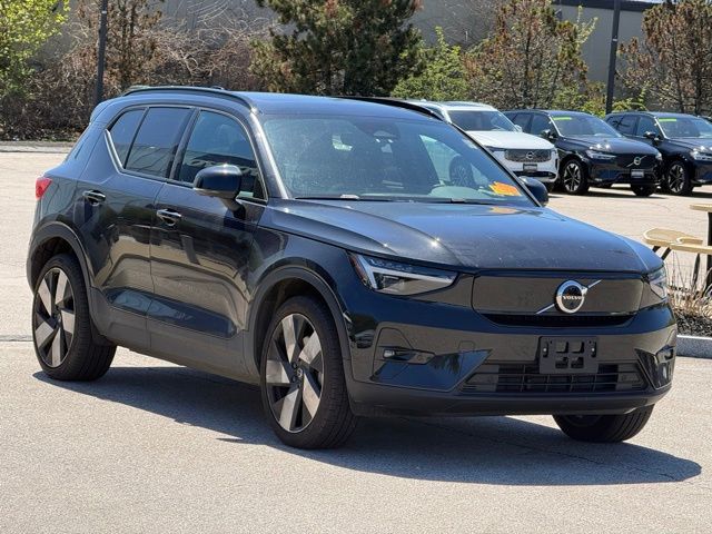 Onyx Black Metallic 2023 Volvo XC40 Recharge Twin Ultimate eAWD SUV / Crossover All-Wheel Drive 1-Speed Automatic